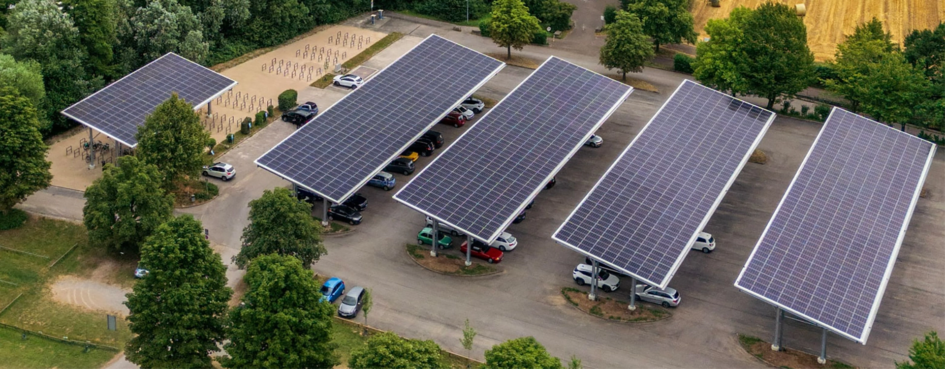 PV Anlage Carport Mineralfreibad Oberes Bottwartal